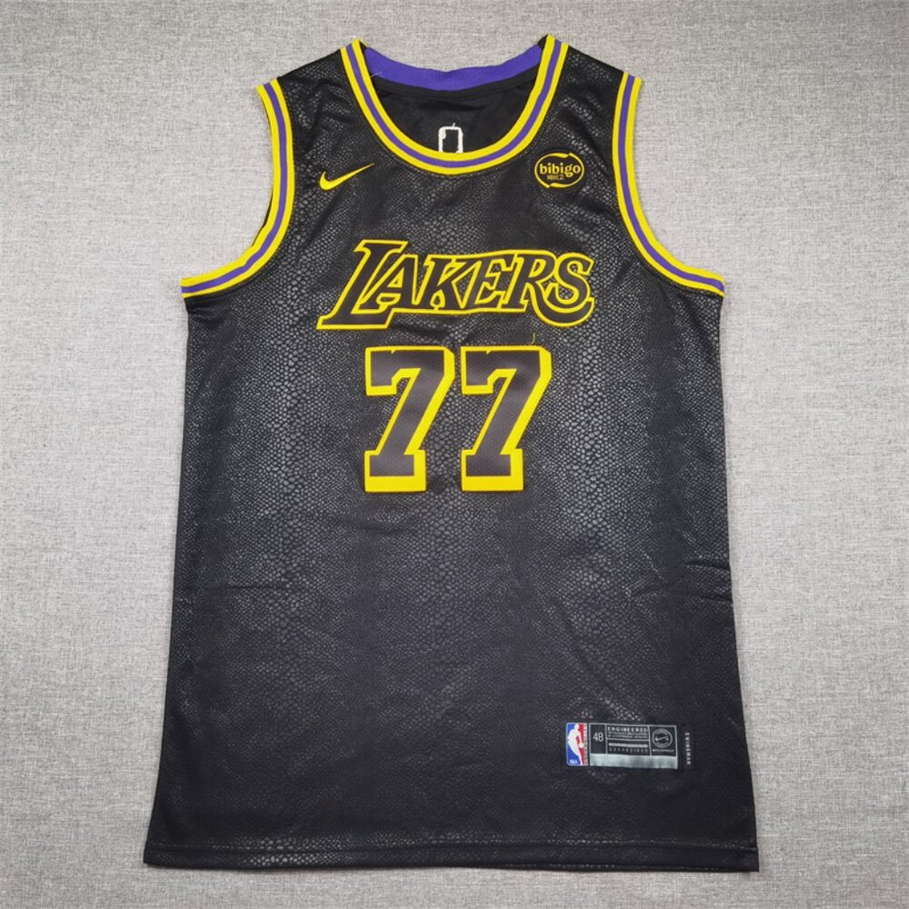 Mens Youths Kids Luka Doncic Black Stitched Black Jersey - Picture 2 of 5